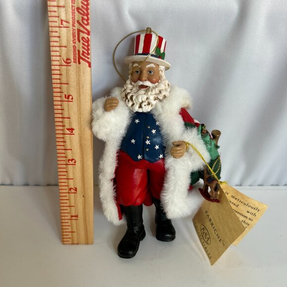 Kurt S. Adler KSA Collectible Figure Santa Patriotic USA Christmas Ornament 7” - Picture 9 of 10